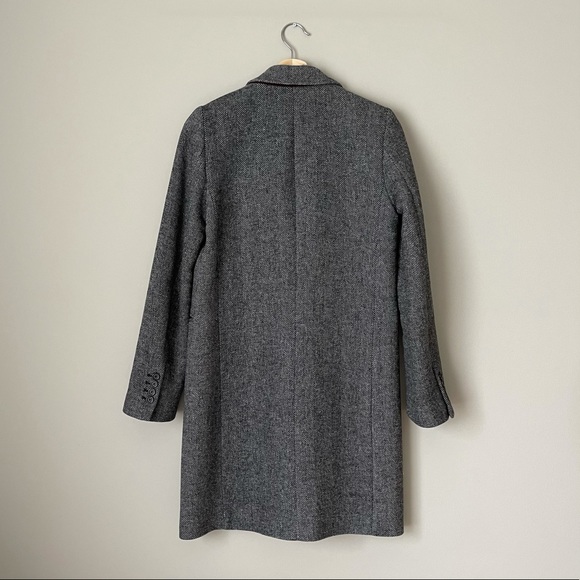 {Zara} Grey Coat with Lapel Collar - Picture 3 of 5